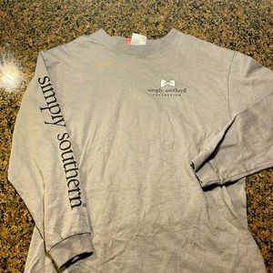 Gray Simply Southern girls’ long sleeve shirt I great condition